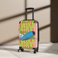 Braniff Luggage Suitcase EOTPP End of the Plain Plane Boeing 727 on Alexander Girard Strip and BI Tiled Logo 1966