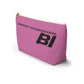Braniff End of the Plain Bag Accessory Toiletry Makeup Travel Pouch Luggage with T-bottom Pink