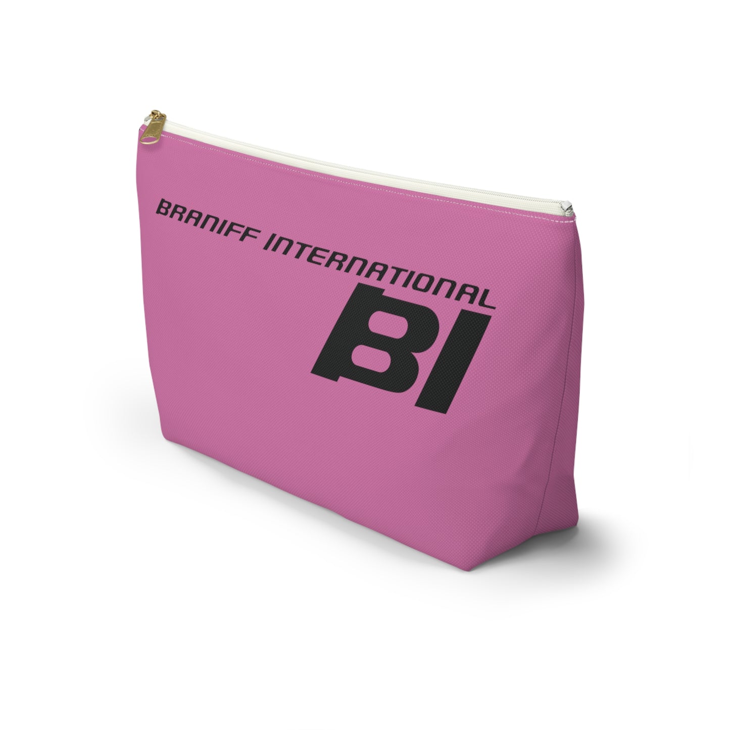 Braniff End of the Plain Bag Accessory Toiletry Makeup Travel Pouch Luggage with T-bottom Pink