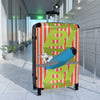 Braniff Luggage Suitcase EOTPP End of the Plain Plane Boeing 727 on Alexander Girard Strip and BI Tiled Logo 1966