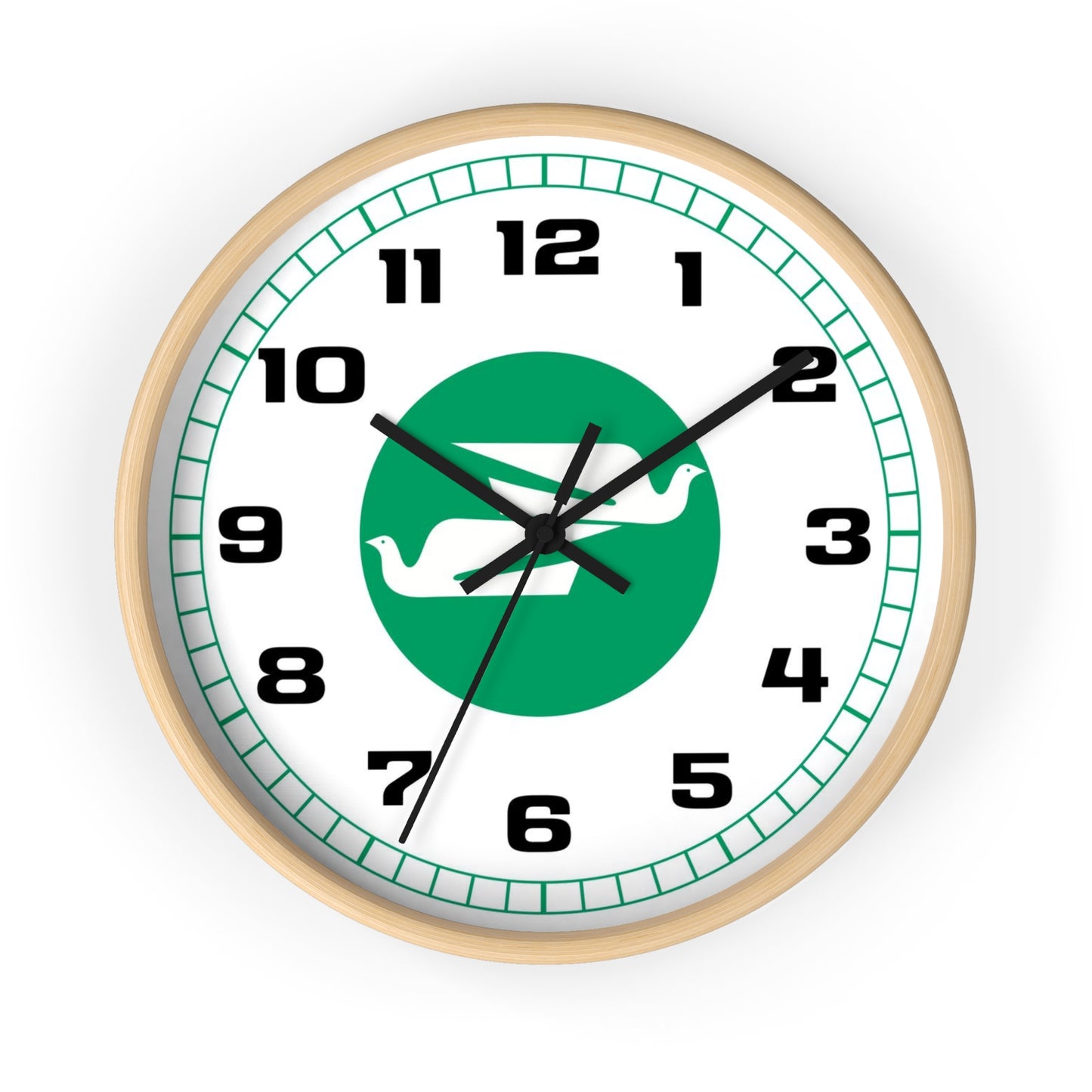 Wall Clock Braniff Boeing 727 Bulkhead with Bluebird of Happiness Green