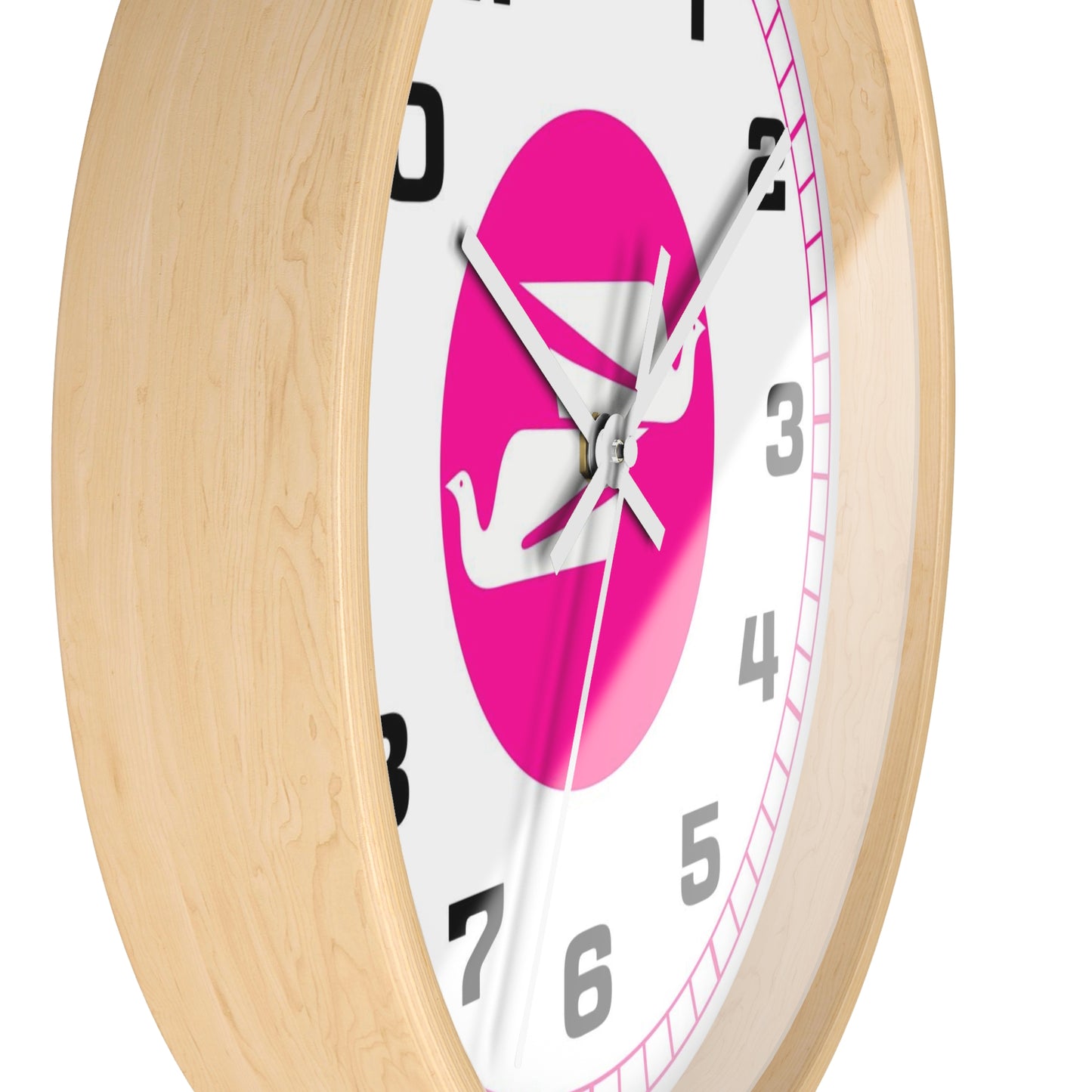 Wall Clock Braniff Boeing 727 Bulkhead with Bluebird of Happiness Pink