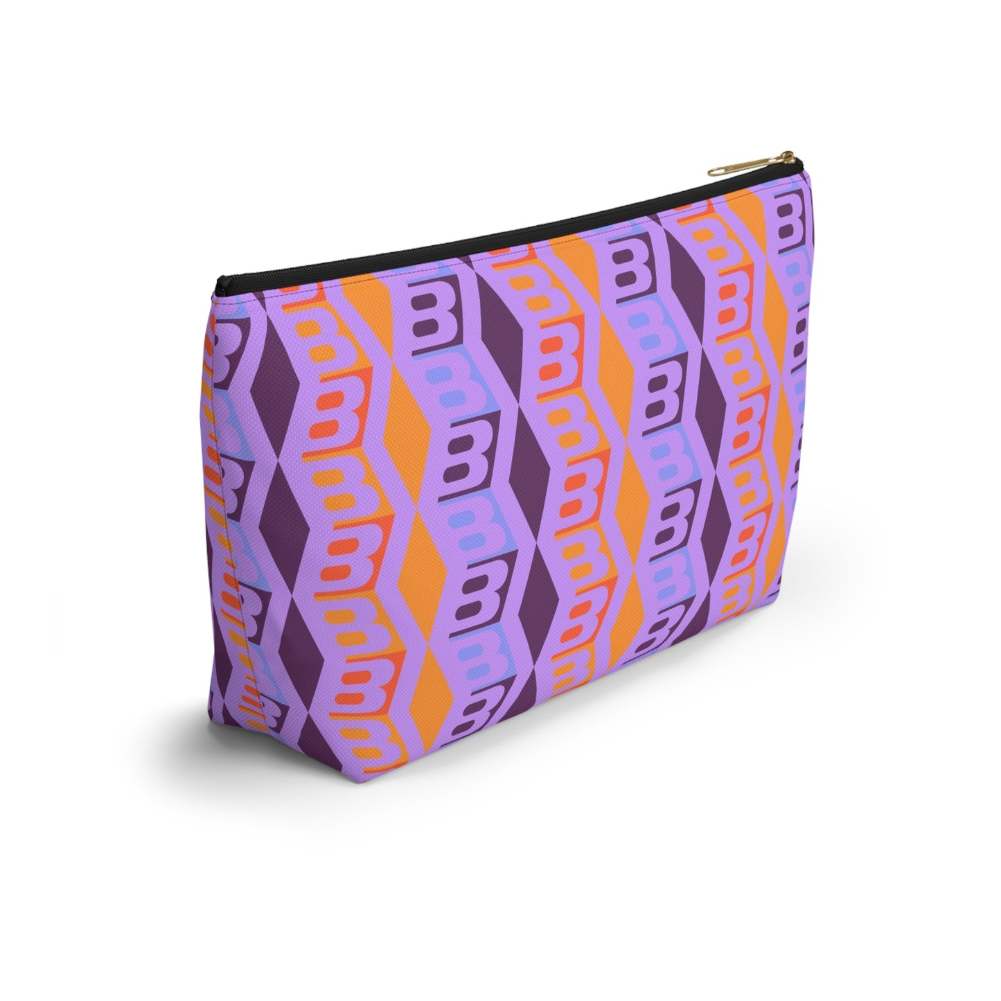 Braniff Inflight Accessory Toiletry Makeup Travel Pouch with T-bottom Wolf Gordon Design with  BI Logo