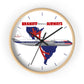 Wall Clock Braniff Lockheed L-188 Electra Jet with Route Map