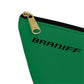 Braniff End of the Plain Bag Accessory Toiletry Makeup Travel Pouch Luggage with T-bottom Panagra Green