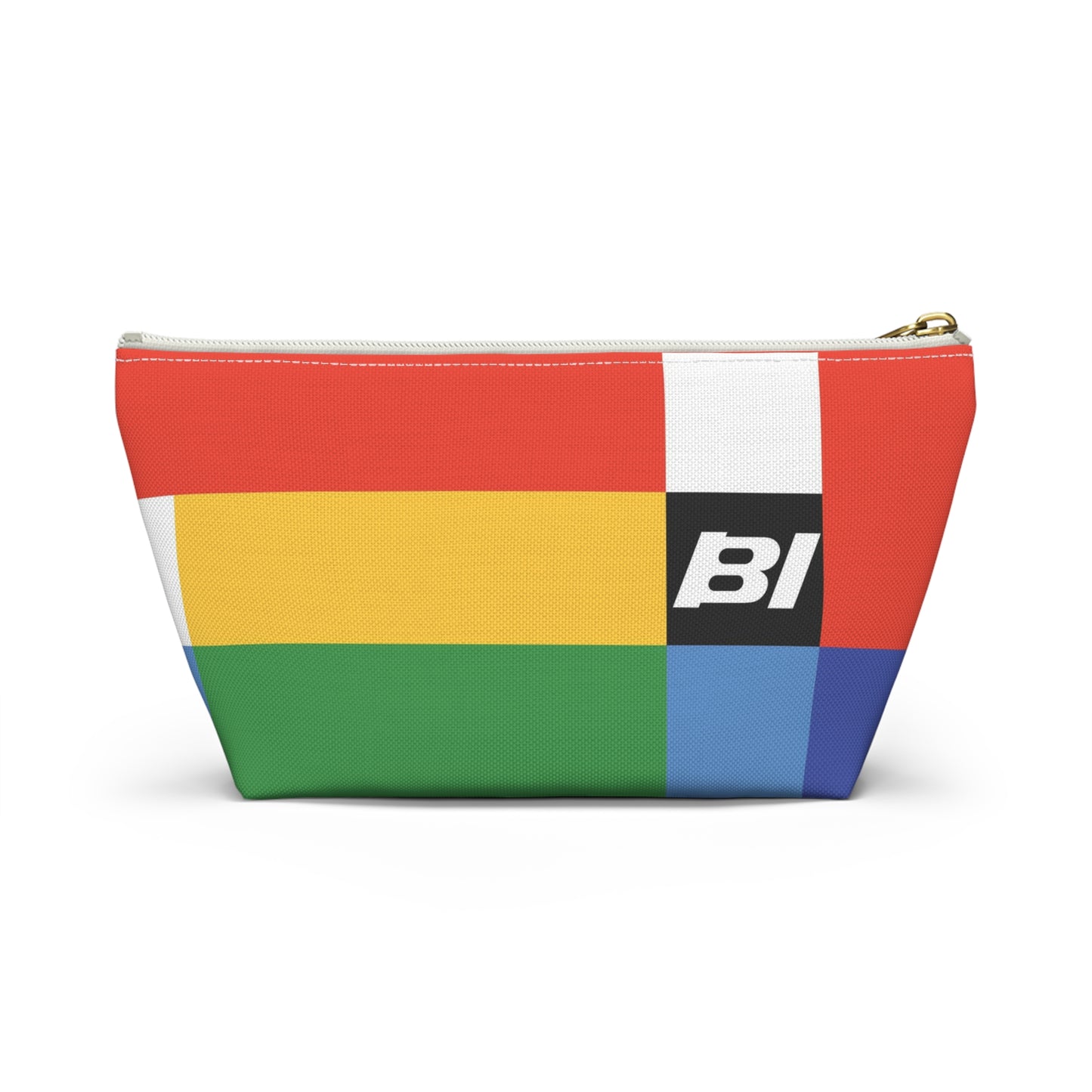 Braniff Inflight Accessory Toiletry Makeup Travel Pouch with T-bottom Alexander Girard Multi Color