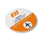 Braniff Ceramic Coaster with Cork Backing EOTPP Boeing 727 1966 Orange