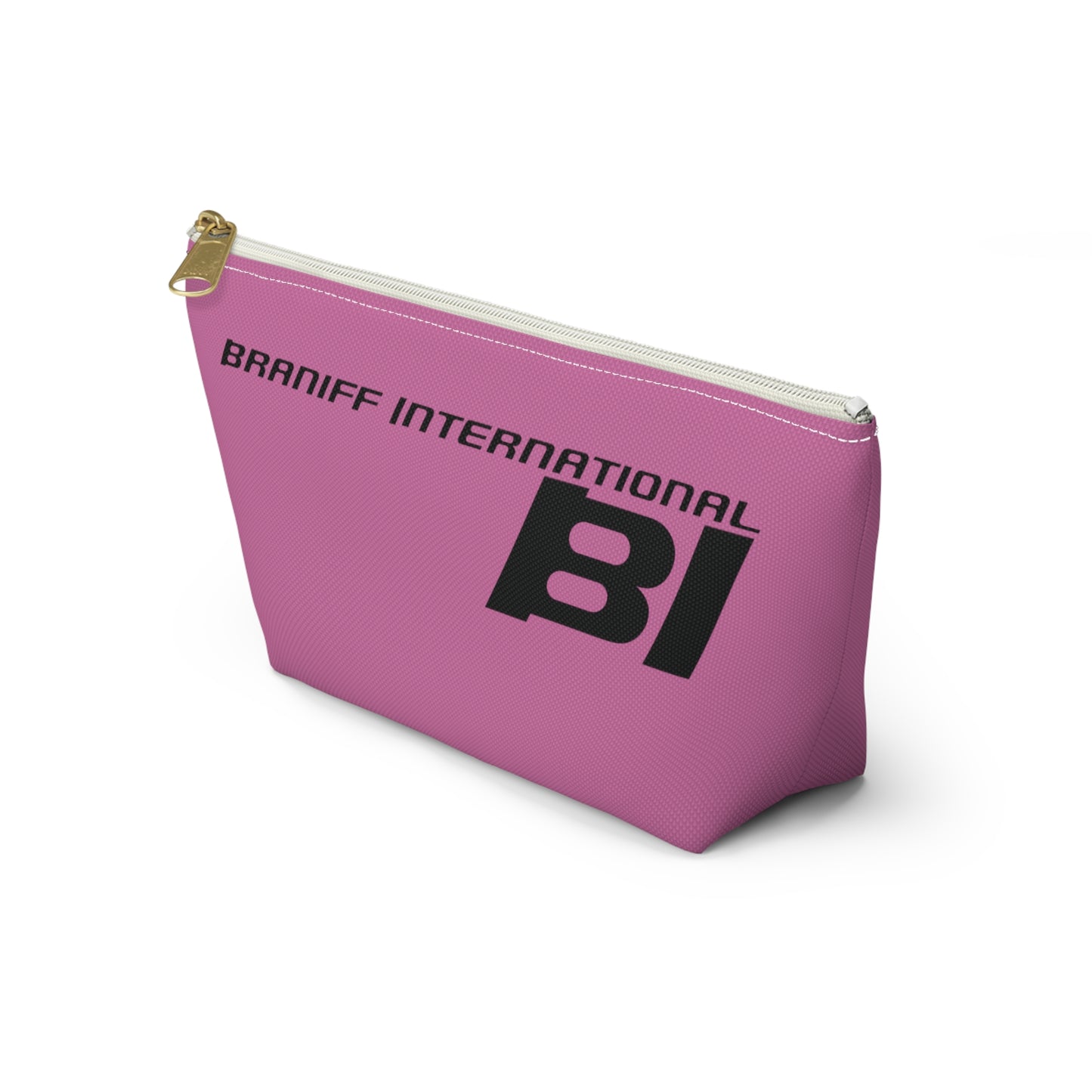 Braniff End of the Plain Bag Accessory Toiletry Makeup Travel Pouch Luggage with T-bottom Pink