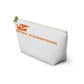Braniff Inflight Accessory Toiletry Makeup Travel Pouch with T-bottom Bluebird of Happiness Orange