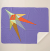 Sherpa Fleece Lined Travel Blanket Braniff Pucci Design Compass