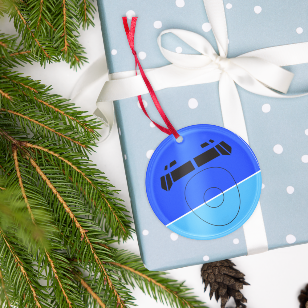 Christmas Holiday Ornament Braniff Boeing 727-227 1971 Blue Two Tone Color Scheme