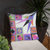 Pillow or Lumbar Bar Pillow Braniff Pucci Design Compass 1965 Gemini IV Collection Pink Purple
