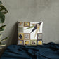 Pillow or Lumbar Bar Pillow Braniff Pucci Design Compass 1965 Gemini IV Collection Black Gold