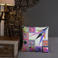Pillow or Lumbar Bar Pillow Braniff Pucci Design Compass 1965 Gemini IV Collection Pink Purple