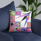 Pillow or Lumbar Bar Pillow Braniff Pucci Design Compass 1965 Gemini IV Collection Pink Purple