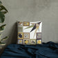 Pillow or Lumbar Bar Pillow Braniff Pucci Design Compass 1965 Gemini IV Collection Black Gold