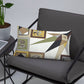 Pillow or Lumbar Bar Pillow Braniff Pucci Design Compass 1965 Gemini IV Collection Black Gold