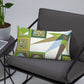 Pillow or Lumbar Bar Pillow Braniff Pucci Design Compass 1965 Gemini IV Collection Green Blue