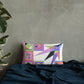 Pillow or Lumbar Bar Pillow Braniff Pucci Design Compass 1965 Gemini IV Collection Pink Purple