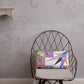 Pillow or Lumbar Bar Pillow Braniff Pucci Design Compass 1965 Gemini IV Collection Pink Purple