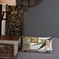Pillow or Lumbar Bar Pillow Braniff Pucci Design Compass 1965 Gemini IV Collection Black Gold