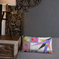 Pillow or Lumbar Bar Pillow Braniff Pucci Design Compass 1965 Gemini IV Collection Pink Purple