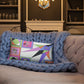 Pillow or Lumbar Bar Pillow Braniff Pucci Design Compass 1965 Gemini IV Collection Pink Purple