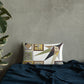 Pillow or Lumbar Bar Pillow Braniff Pucci Design Compass 1965 Gemini IV Collection Black Gold