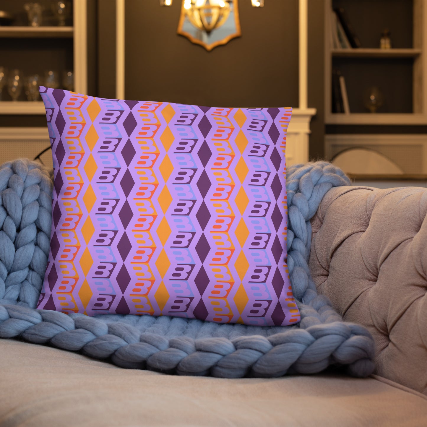 Pillow or Lumbar Bar Pillow Braniff DFW Wallpaper Design Wolf Gordon for Braniff International
