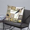 Pillow or Lumbar Bar Pillow Braniff Pucci Design Compass 1965 Gemini IV Collection Black Gold