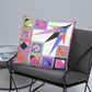 Pillow or Lumbar Bar Pillow Braniff Pucci Design Compass 1965 Gemini IV Collection Pink Purple