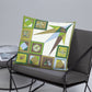 Pillow or Lumbar Bar Pillow Braniff Pucci Design Compass 1965 Gemini IV Collection Green Blue