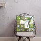 Pillow or Lumbar Bar Pillow Braniff Pucci Design Compass 1965 Gemini IV Collection Green Blue