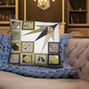Pillow or Lumbar Bar Pillow Braniff Pucci Design Compass 1965 Gemini IV Collection Black Gold