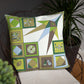 Pillow or Lumbar Bar Pillow Braniff Pucci Design Compass 1965 Gemini IV Collection Green Blue