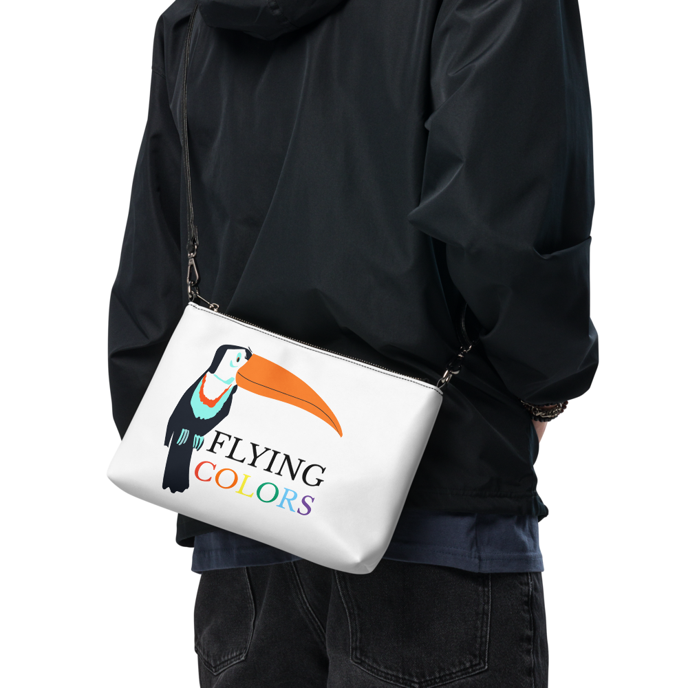 Crossbody Purse Bag Luggage Braniff Flying Colors of the World