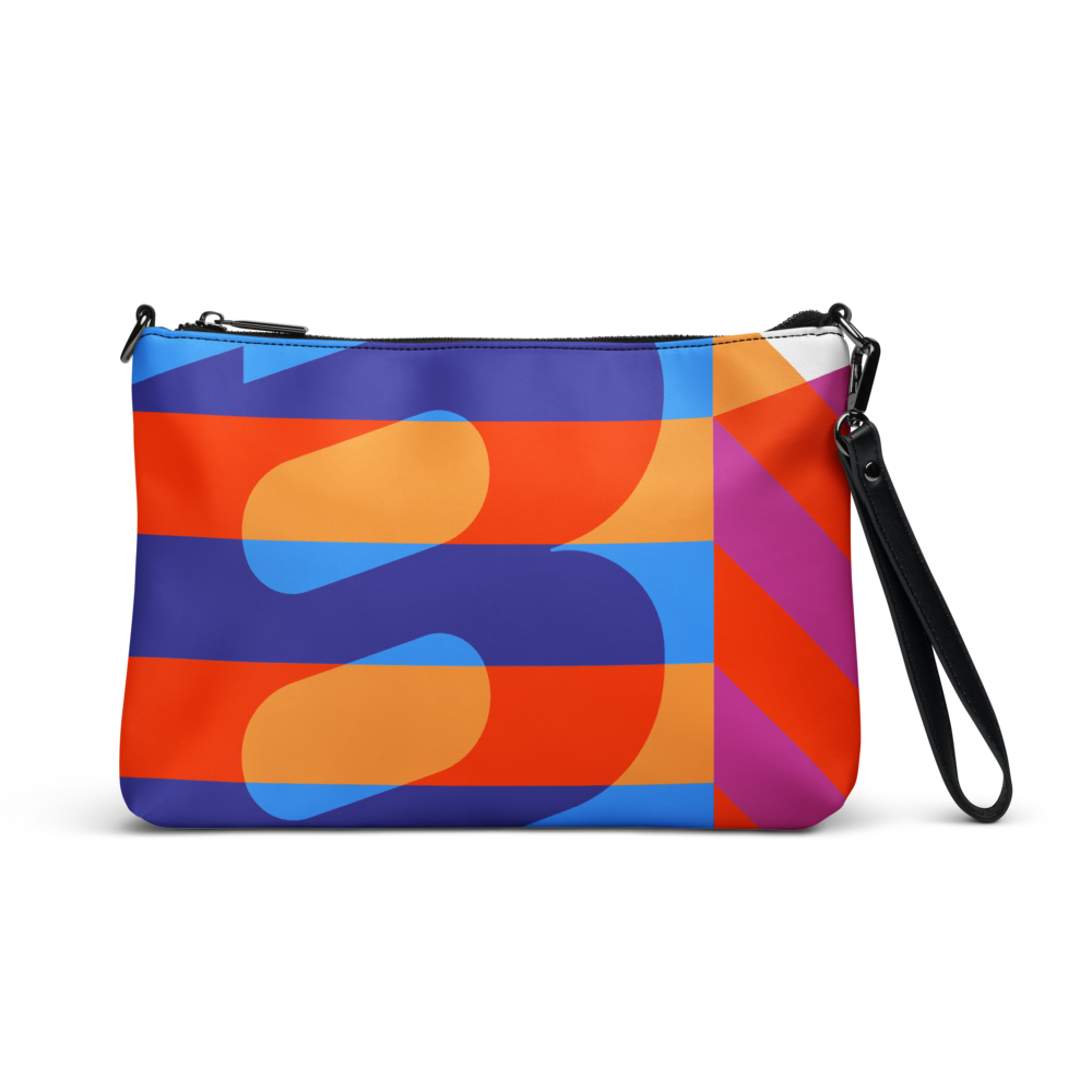 Crossbody Purse Bag Luggage Braniff Ft. Worth Room BI Logo 1968 and Braniff Alexander Girard Design Check