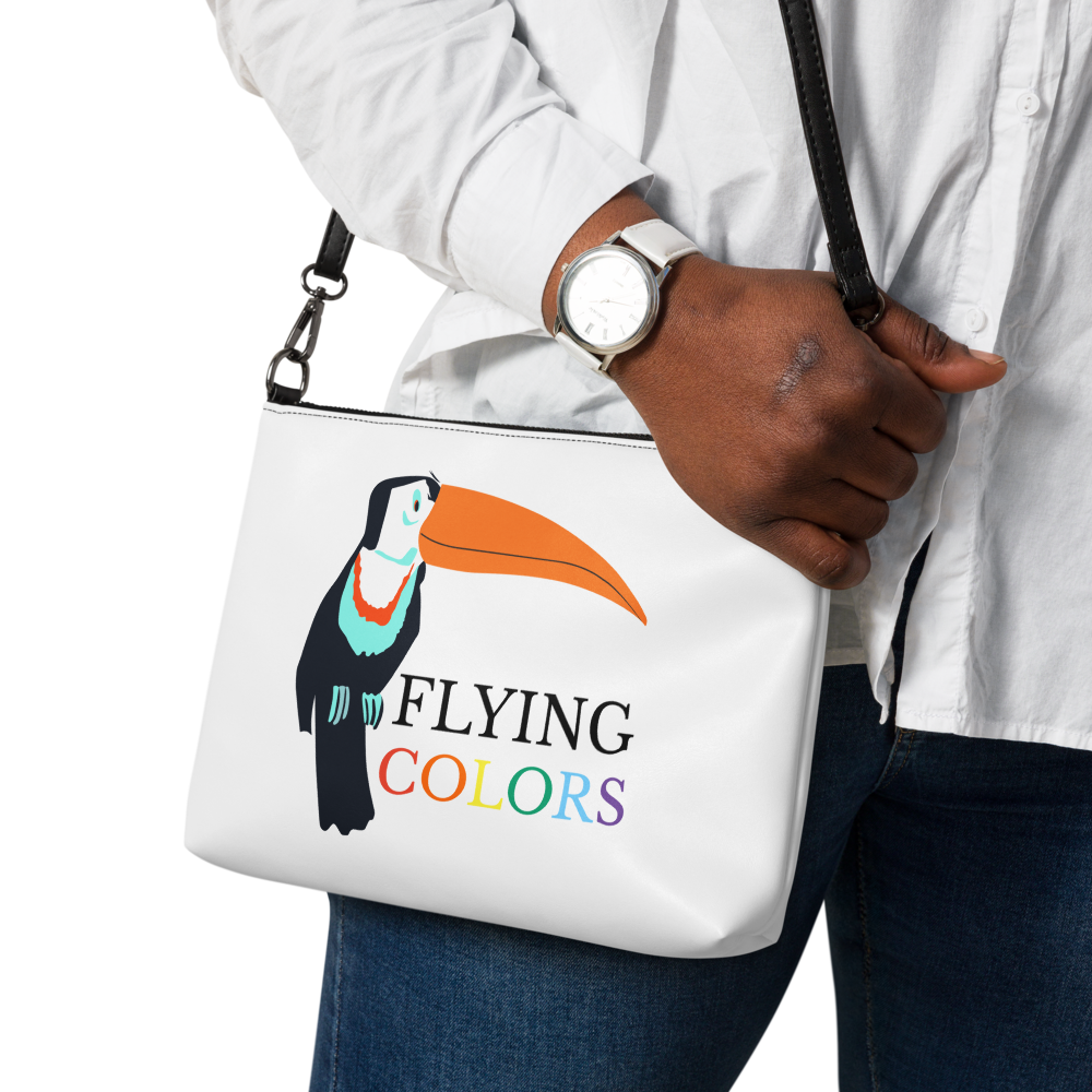 Crossbody Purse Bag Luggage Braniff Flying Colors of the World