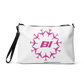 Crossbody Bag with Colorful Circle of Braniff Boeing 707 Jets Pink