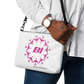 Crossbody Bag with Colorful Circle of Braniff Boeing 707 Jets Pink