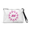 Crossbody Bag with Colorful Circle of Braniff Boeing 707 Jets Pink