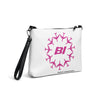 Crossbody Bag with Colorful Circle of Braniff Boeing 707 Jets Pink