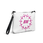 Crossbody Bag with Colorful Circle of Braniff Boeing 707 Jets Pink