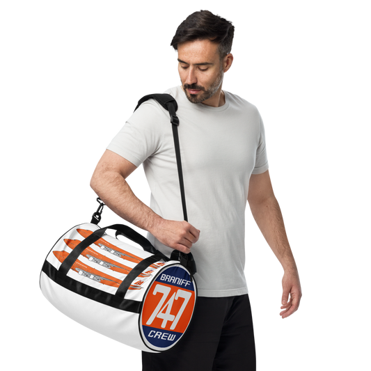 Gym Duffle Fitness Sports Travel Bag Luggage Braniff Boeing 747 Crew N601BN