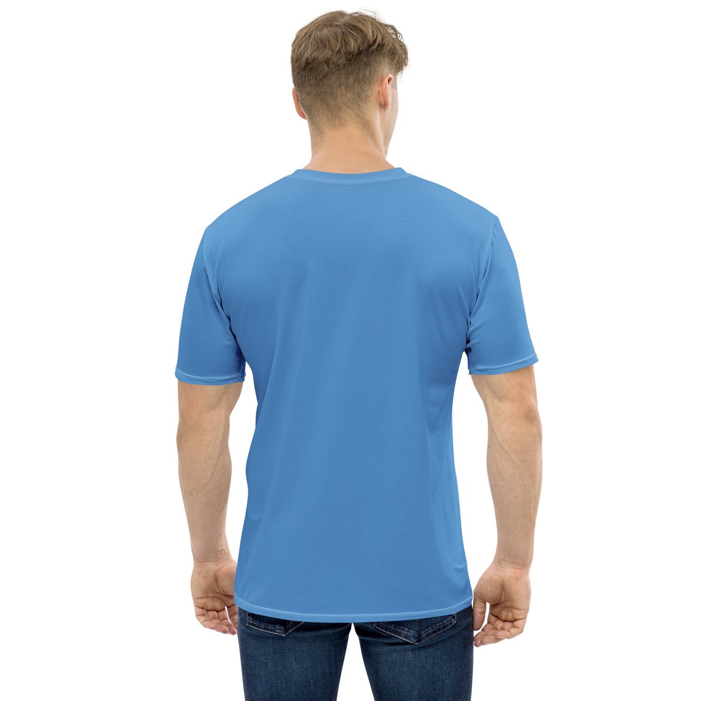 Shirt Short Sleeve Men's Women's Braniff Hawaii BI Logo Blue Dark Blue