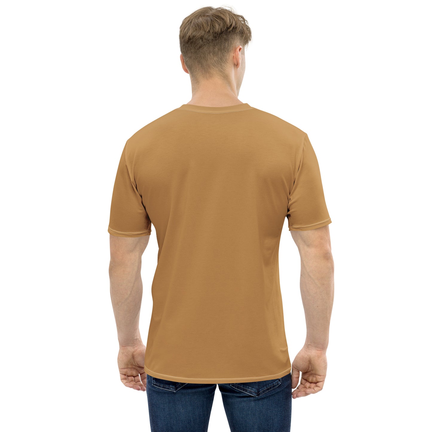 Shirt Short Sleeve Men's Women's Braniff Hawaii BI Logo Ochre and Gray