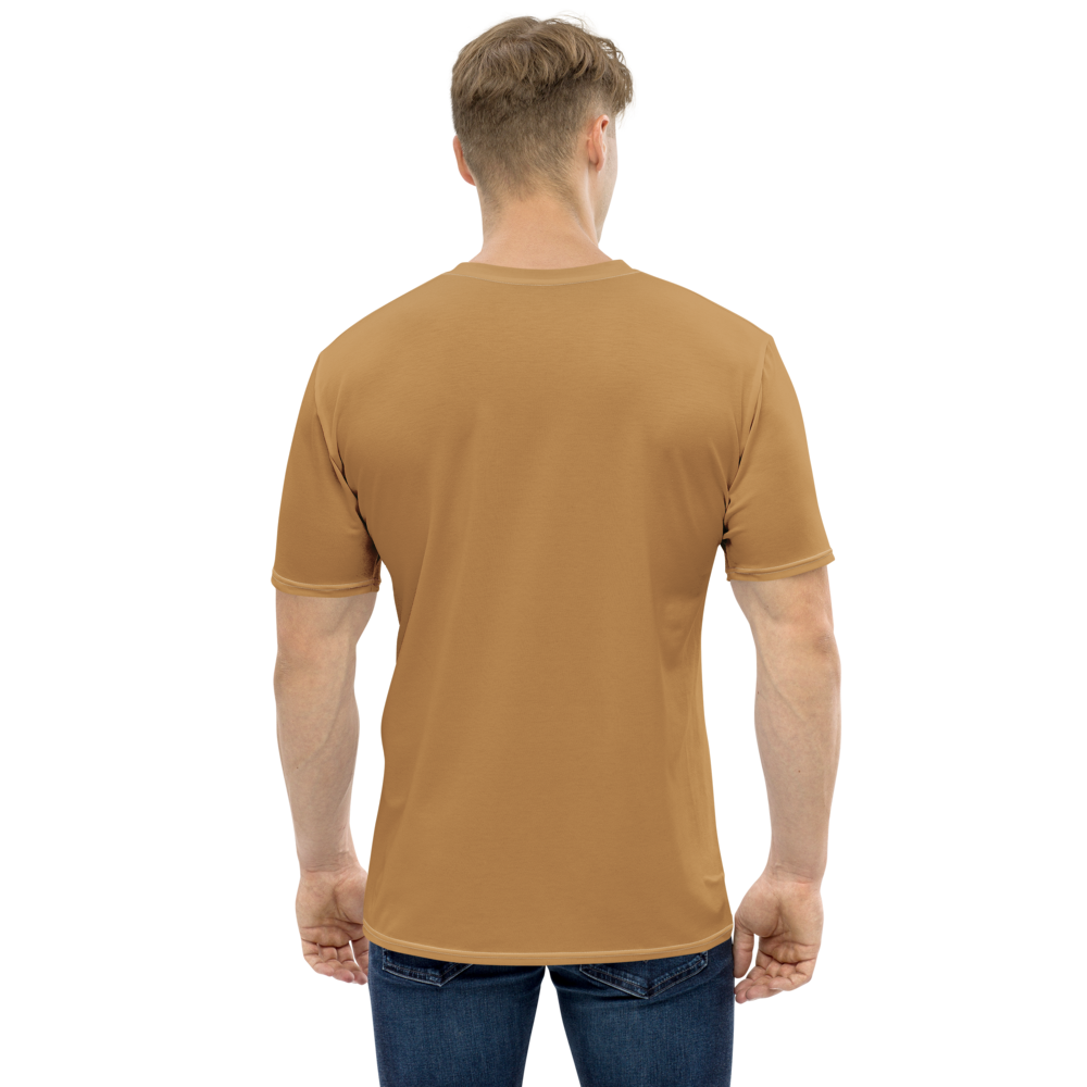 Shirt Short Sleeve Men's Women's Braniff Hawaii BI Logo Ochre and Gray