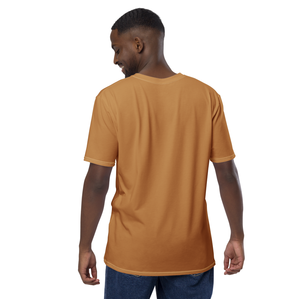 Shirt Short Sleeve Men's Women's Braniff Hawaii BI Logo Ochre and Gray