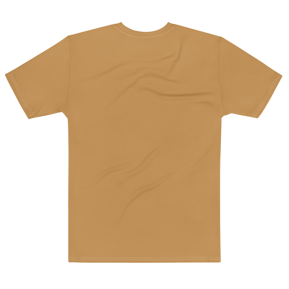 Shirt Short Sleeve Men's Women's Braniff Hawaii BI Logo Ochre and Gray