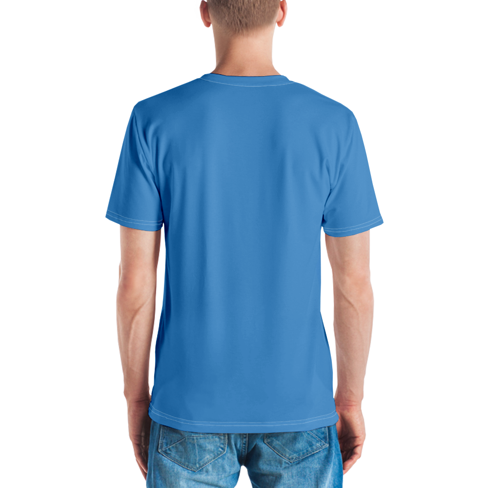 Shirt Short Sleeve Men's Women's Braniff Hawaii BI Logo Blue Dark Blue